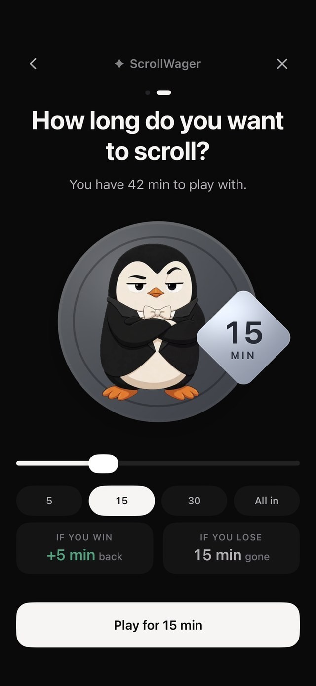 How long do you want to scroll? The House holds a 15-minute token
